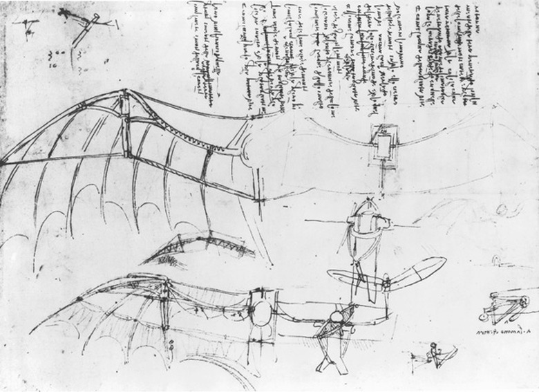 Da Vinci's journal drawings.