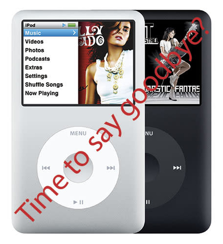Apple iPod classic with text edit