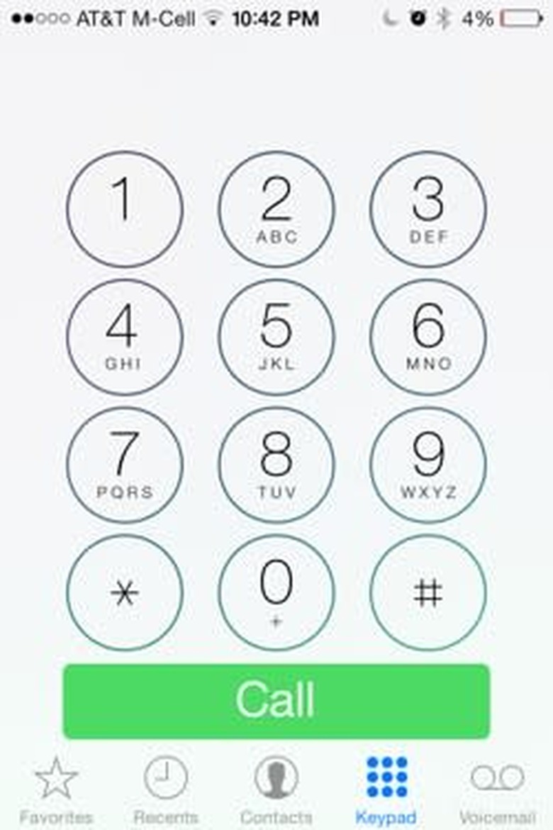Apple iOS 7 Phone app