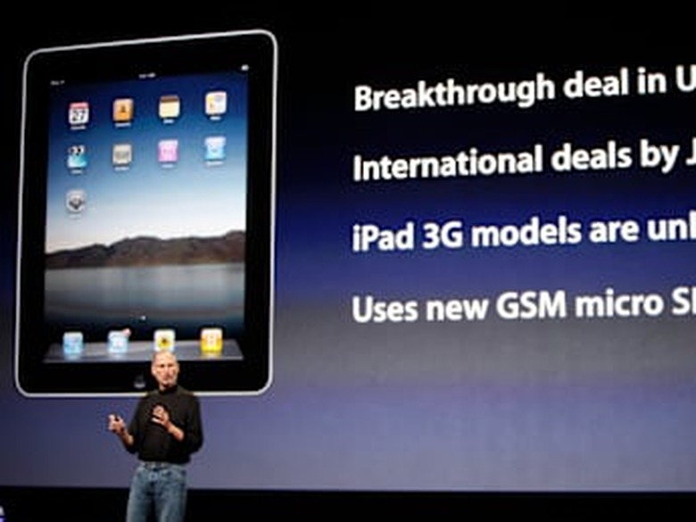 Apple (Apple CEO Steve Jobs introduces the new iPad during an event in San Francisco, Wednesday, Jan. 27, 2010. (AP Photo/Paul S