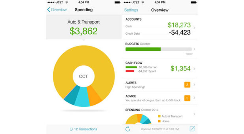 Mint updates its iOS app for iOS 7, adds charts to illustrate spending habits