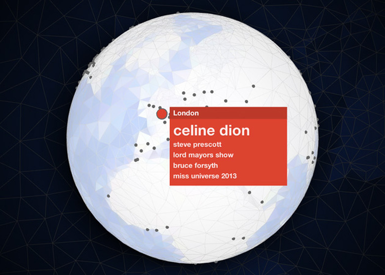 Google Zeitgeist 3D trend map