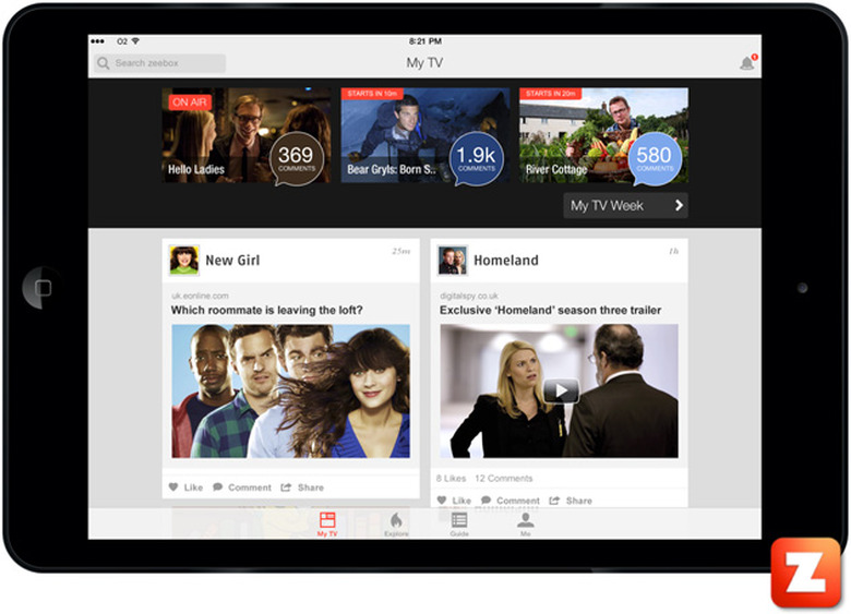 Zeebox MyTV on an iPad