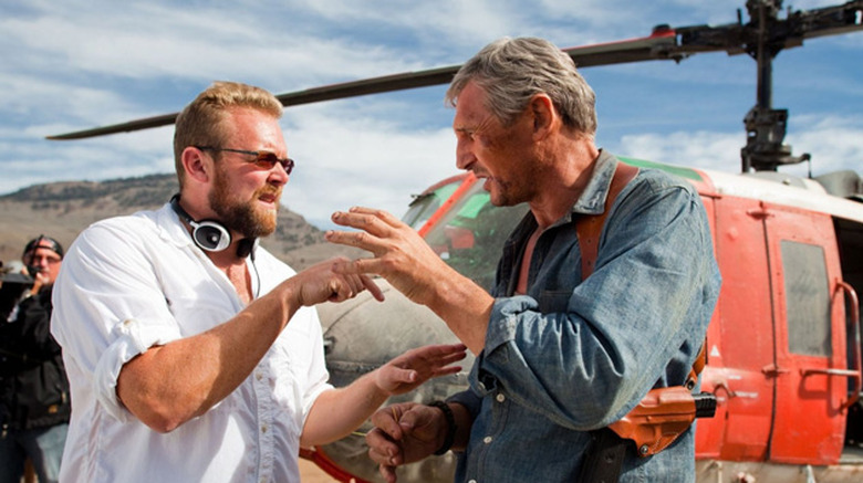 Joe Carnahan and Liam Neeson working on The A-Team