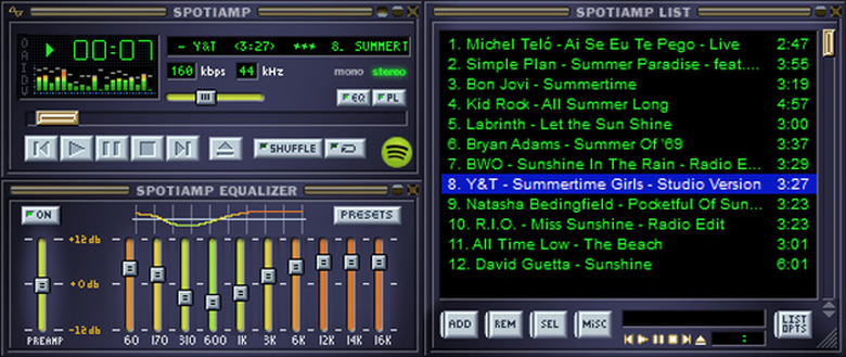 Spotify's ode to Winamp, Spotiamp