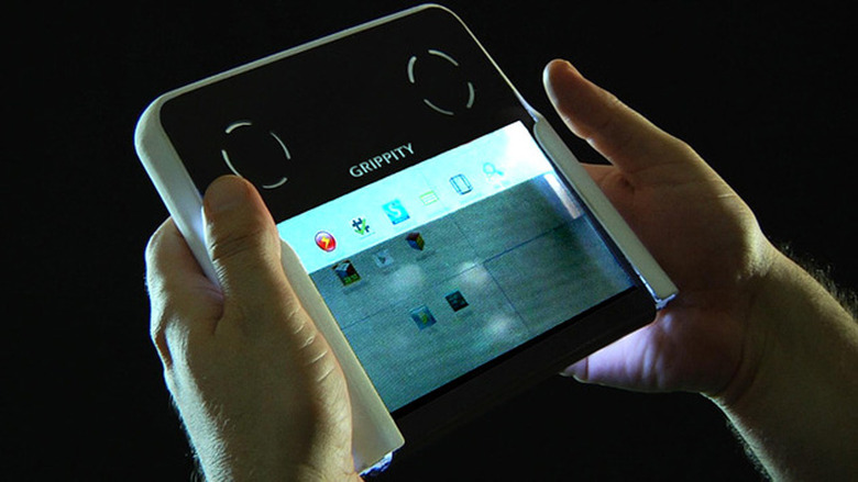 Grippity transparent Android tablet