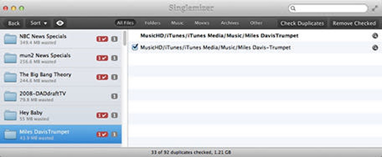 Singlemizer duplicates found
