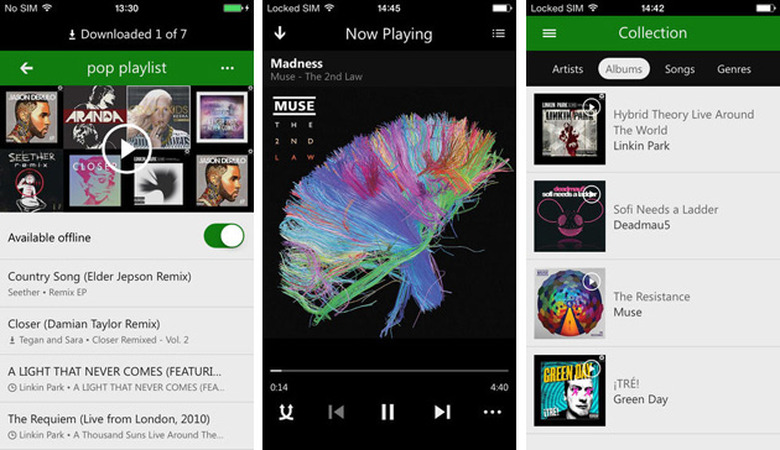 Offline playback in Xbox Music for iOS