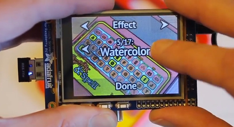 Adafruit touchscreen Raspberry Pi camera