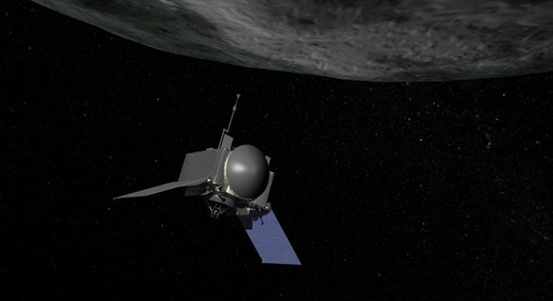 NASA OSIRIS-REx visits a computer-generated asteroid