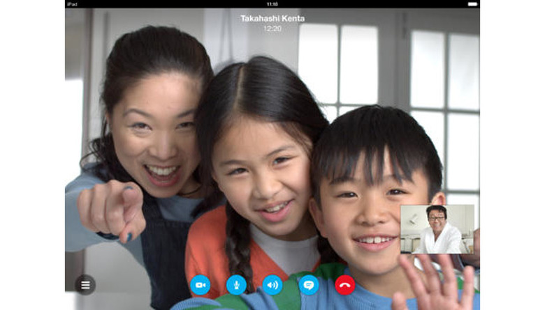 Skype video chat on iPad
