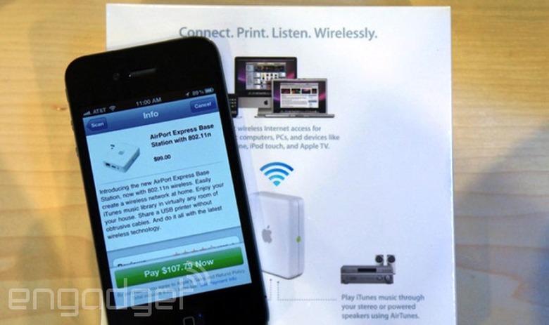 Purchasing with the Apple Store app at retail
