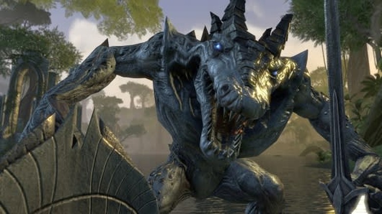 The image is a metaphor, see. The crocodile guy represents subscription fees, and the sword... wait, no. The sword is subscription fees, the crocodile guy is the PlayStation 4, and the shield is... your internet connection? That doesn't make sense. Hold on. We can do this.