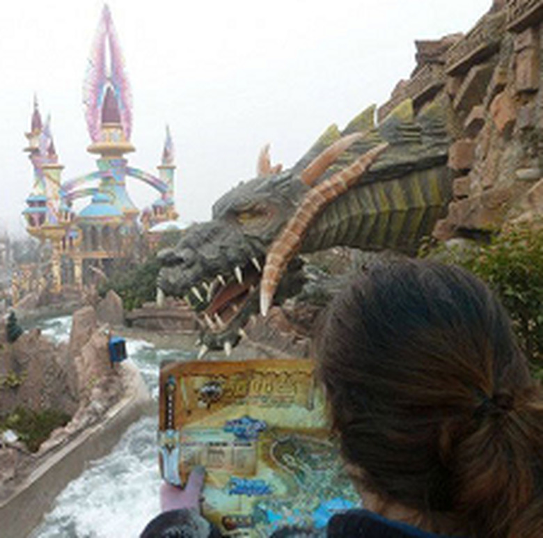 Joyland visitor with map