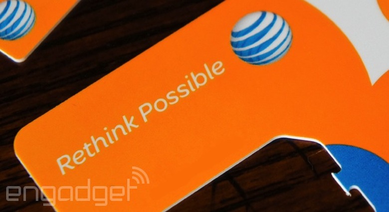 AT&T SIM card punched out
