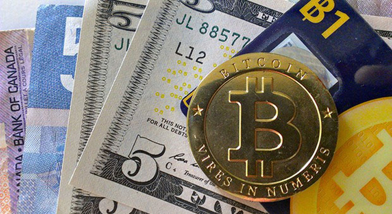 Bitcoin on top of paper currency