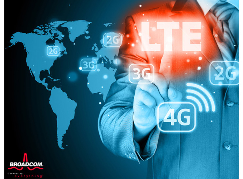 Broadcom's flashy LTE graphic that doesn't show the product