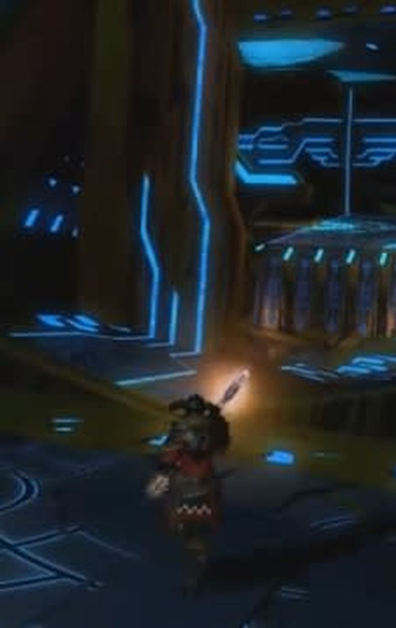 Boy, Allagan folks just loved the heck out of glowing blue lines, didn't they? What if that was some kind of insult or graffiti? That'd kind of be problematic.