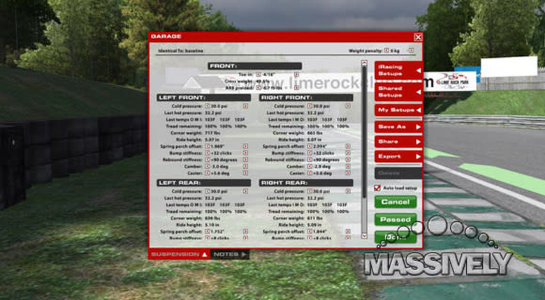 iRacing setup