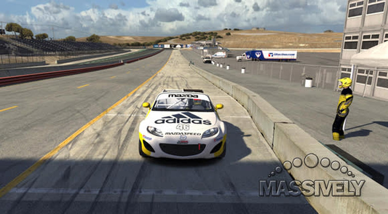 iRacing Laguna pit lane