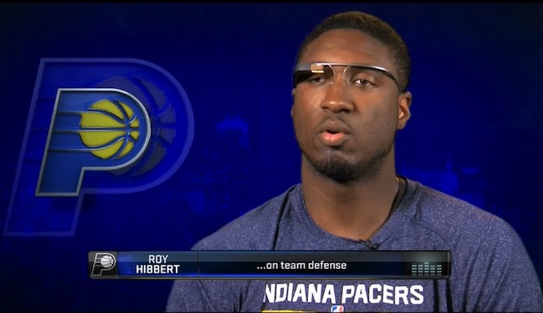 Roy Hibbert wearing Google Glass