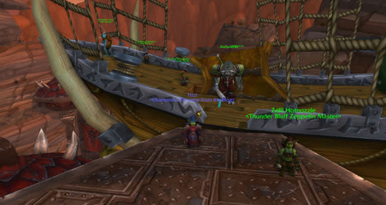 Tizzi in front of the Love Zeppelin