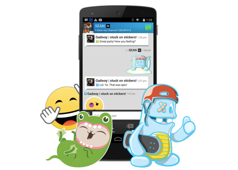 BlackBerry adds stickers to BBM