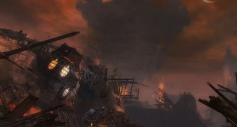 Watch it collapse in smoke and ashes.