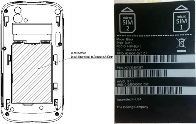 Boeing smartphone at the FCC
