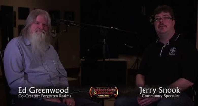 Screencap -- Ed Greenwood DDO interview video