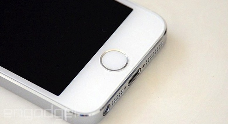 Touch ID sensor on the Apple iPhone 5s
