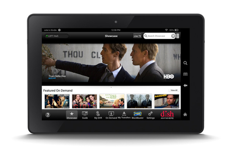 Dish Anywhere app on an Amazon Kindle Fire HDX