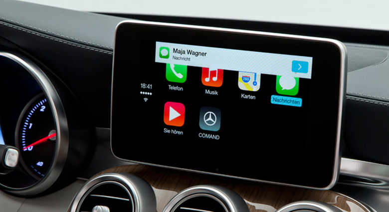 CarPlay in a Mercedes-Benz