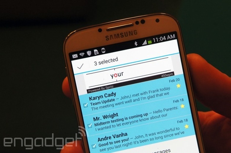 Spritz's speed-reading tech shows up to 1,000 words a minute, makes its debut on Samsung devices