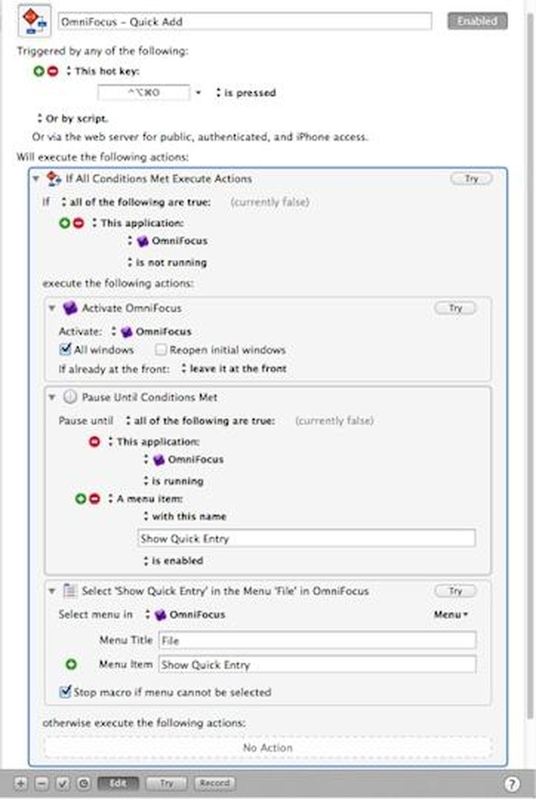Keyboard Maestro macro for OmniFocus