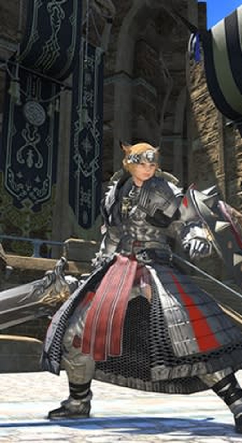 I suspect this is the new tomestone gear rather than the new Allagan gear. I hope so, anyway; I'd rather like it.