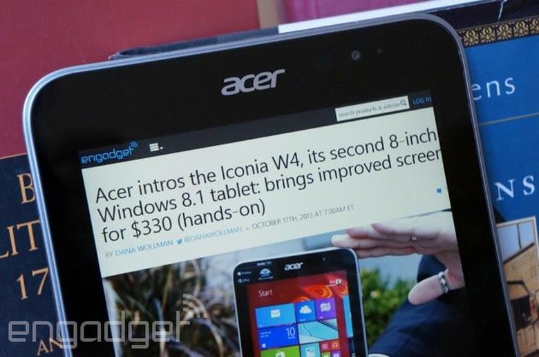 Acer Iconia W4 browsing