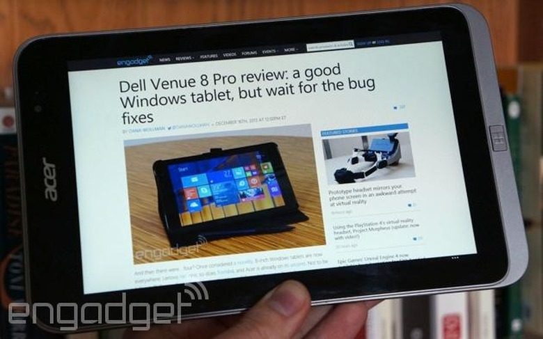 Acer Iconia W4 showing its main competitor