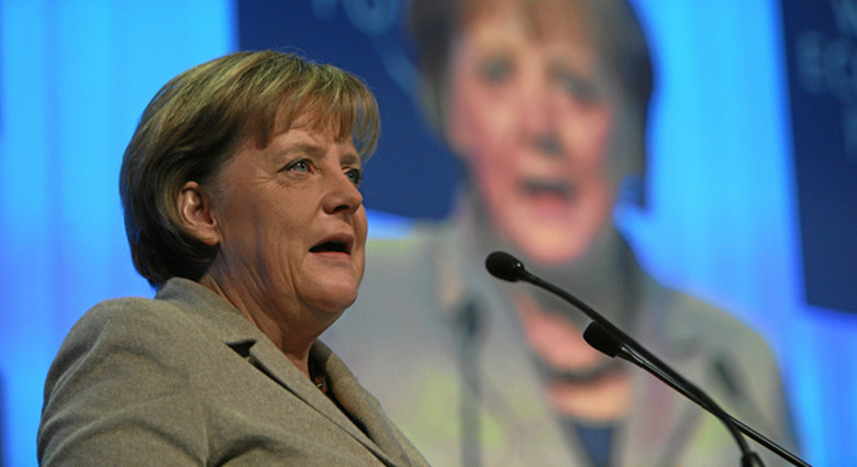 German Chancellor Angela Merkel at the World Economic Forum