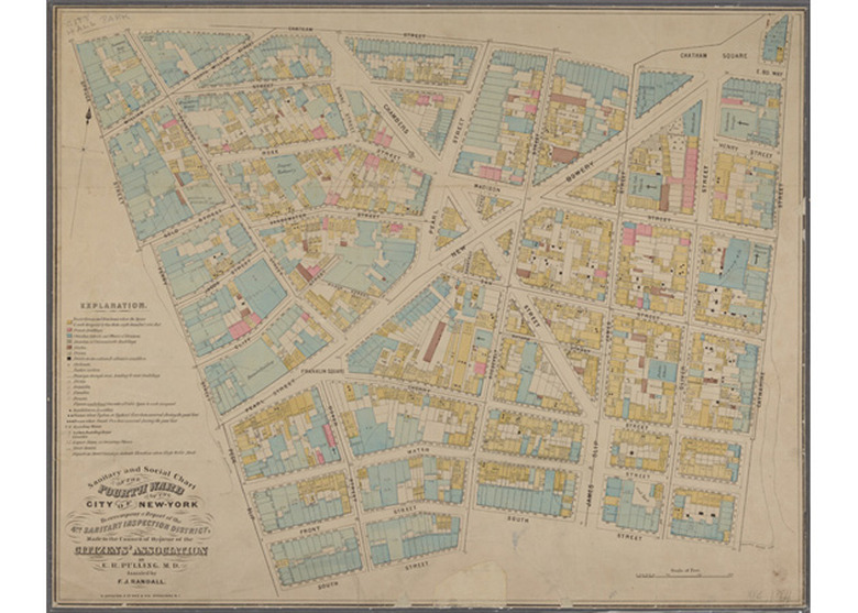 A map of New York City from 1864