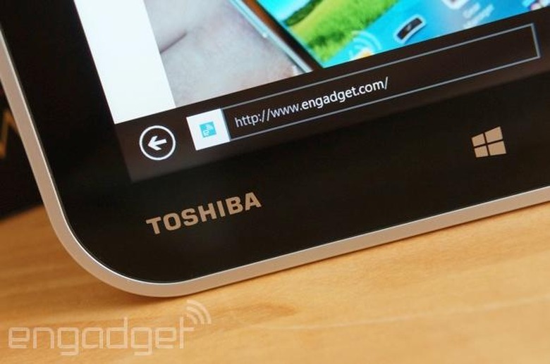 Toshiba Encore tablet close-up
