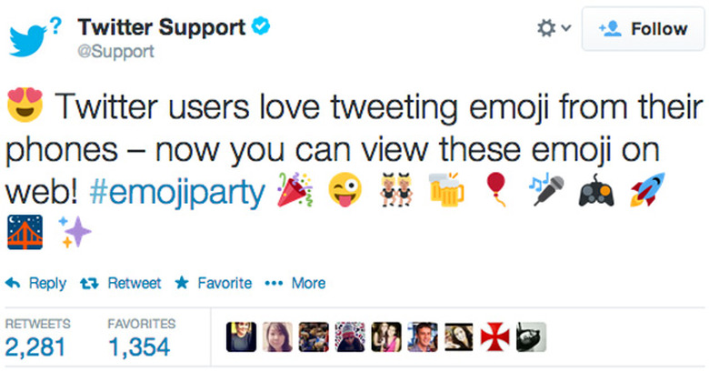 Twitter shows off emoji on the web