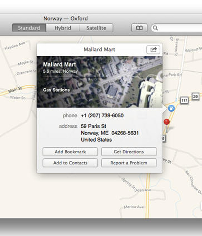 Maps Bookmarks OS X
