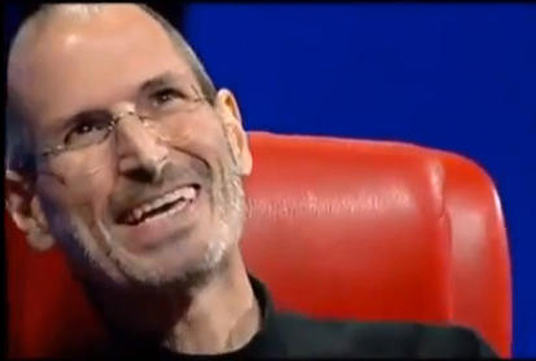 Steve Jobs laughing