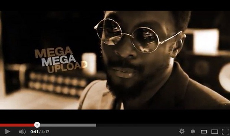 Will.I.Am sings for MegaUpload