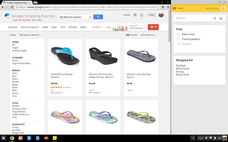 Chrome OS app docking