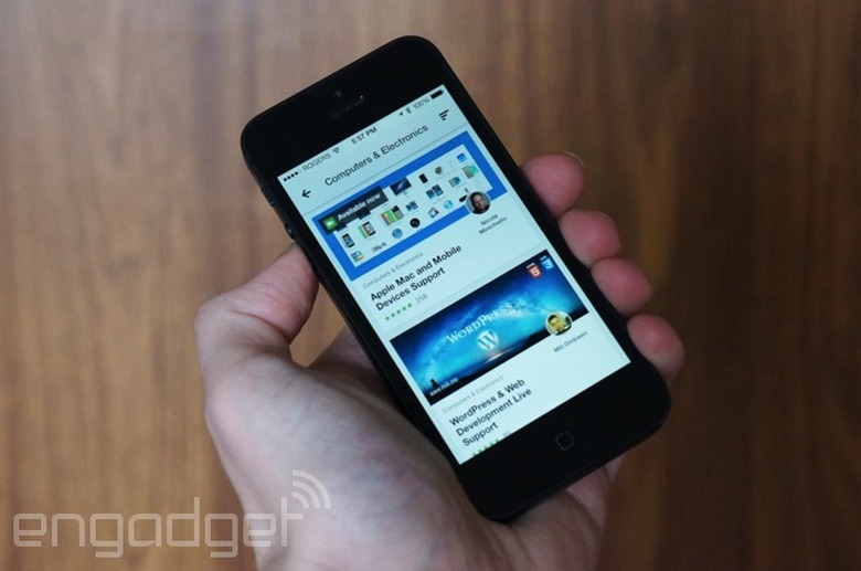 Helpouts on iPhone