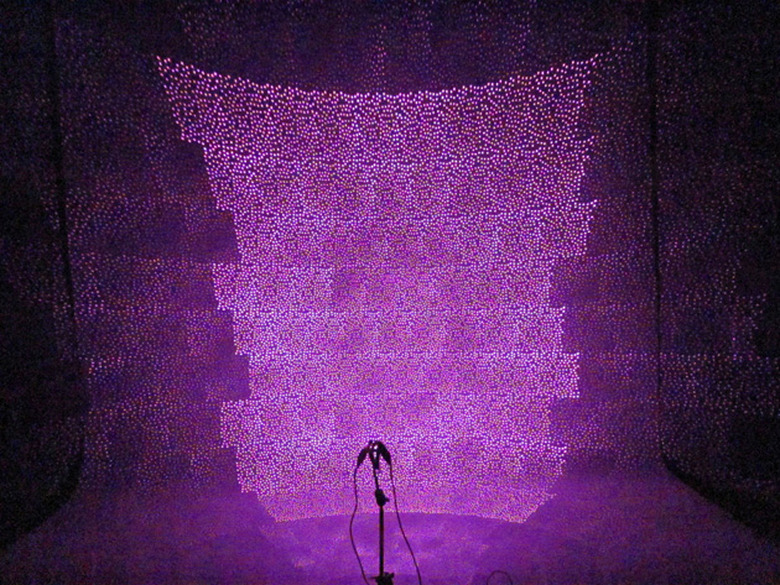 Project Tango's infrared projector in action