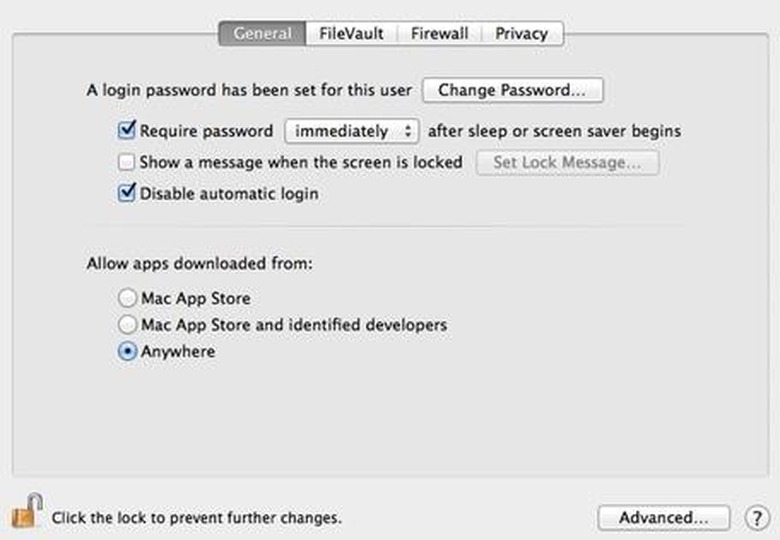 Security & Privacy Login Message