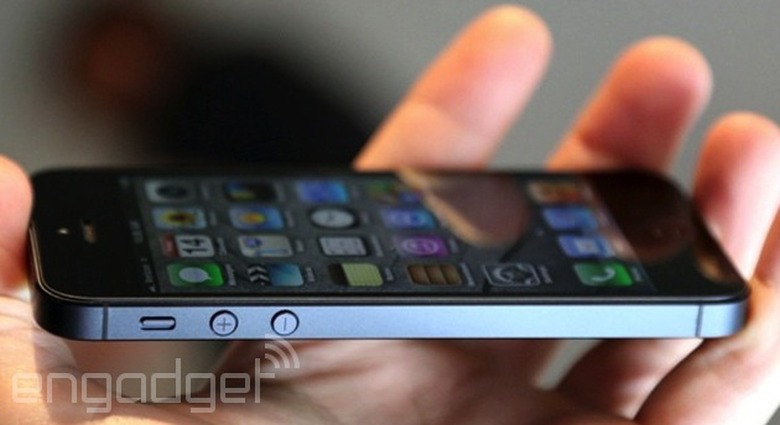 iPhone 5 on its side